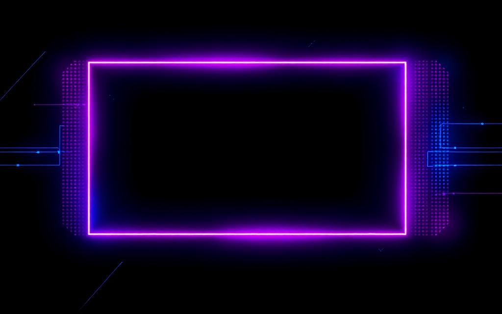 Neon stream overlay frame